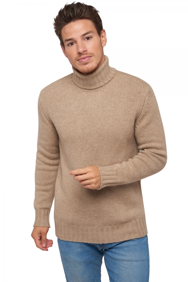 Cachemire Naturel pull homme col roule natural chichi natural brown xs